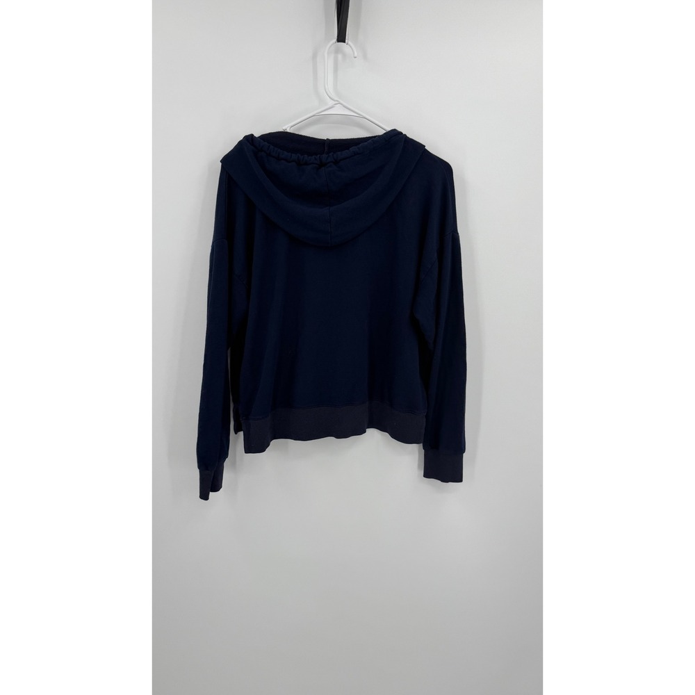 Sundry Womens Navy Blue Zip Up Hoodie Modal Blend Sweatshirt Size 0 - Picture 2 of 4